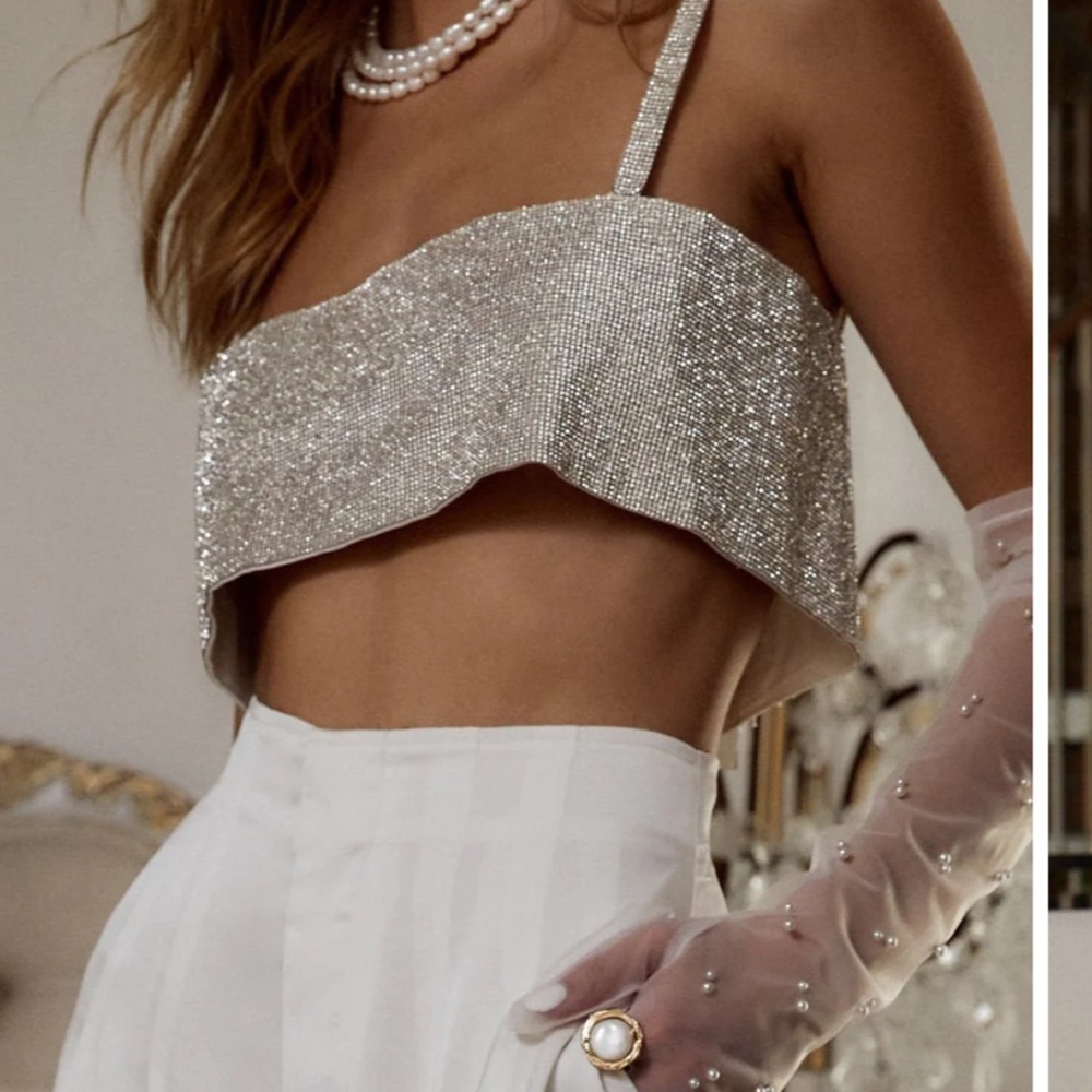 Rhinestone crop top